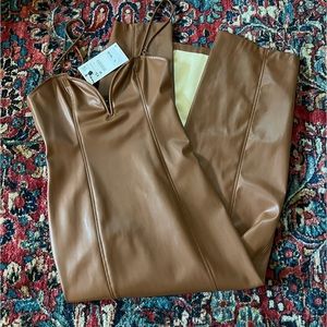 Zara faux leather dress